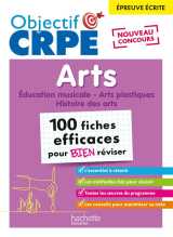 Objectif crpe : arts - 100 fiches efficaces pour bien reviser - epreuve ecrite d'admissibilite