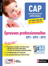 Cap aepe  -  epreuves professionnelles ep1, ep2, ep3  -  le tout-en-un (edition 2023/2024)