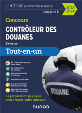 Concours controleur des douanes  -  categorie b, externe  -  tout-en-un (edition 2023/2024)