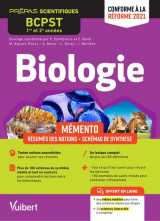 Memento de biologie bcpst 1re et 2e annees : notions-cles  -  schemas de synthese, lexique, conforme a la reforme de 2021
