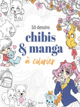 50 dessins chibis et manga a colorier - illustrations, noir et blanc