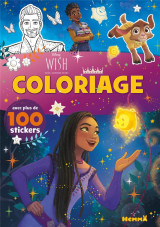 Coloriage avec stickers : wish, asha et la bonne etoile
