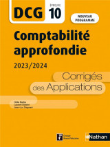 Comptabilite approfondie 2023/2024 - dcg - epreuve 10 - corriges des applications