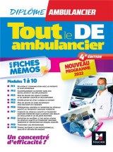 Tout le de ambulancier - nouveau programme - dea - modules 1 a 10 en fiches memos - revision 4e ed