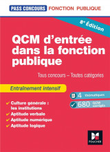 Pass-concours - qcm d-entree dans la fonction publique - revision et entrainement 8e edition