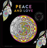 Black coloriage : peace and love