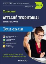 Concours attache territorial  -  interne et 3e voie  -  categorie a  -  tout-en-un (edition 2024)