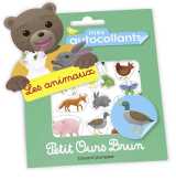Mes autocollants petit ours brun - les animaux
