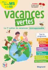 Cahier de vacances 2025, de la ms vers la gs 4-5 ans - vacances vertes