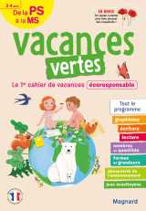 Cahier de vacances 2025, de la ps vers la ms 3-4 ans - vacances vertes