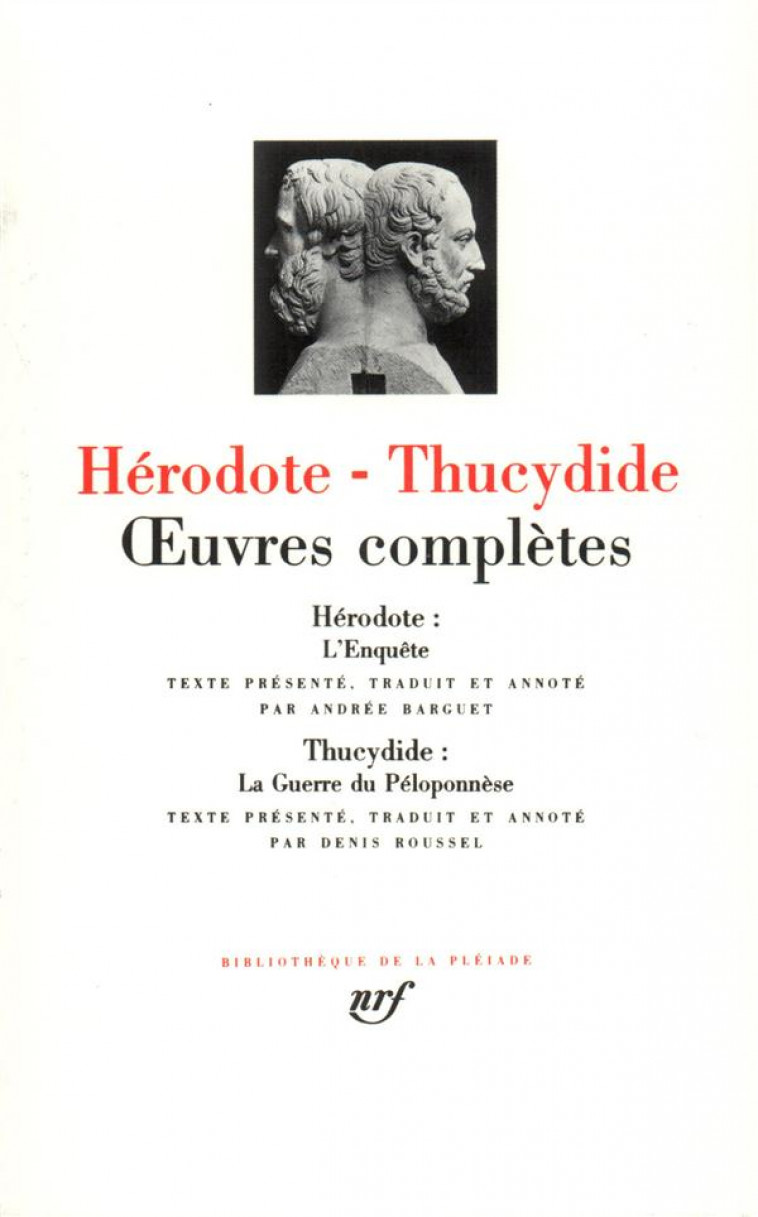 OEUVRES COMPLETES - HERODOTE/THUCYDIDE - GALLIMARD