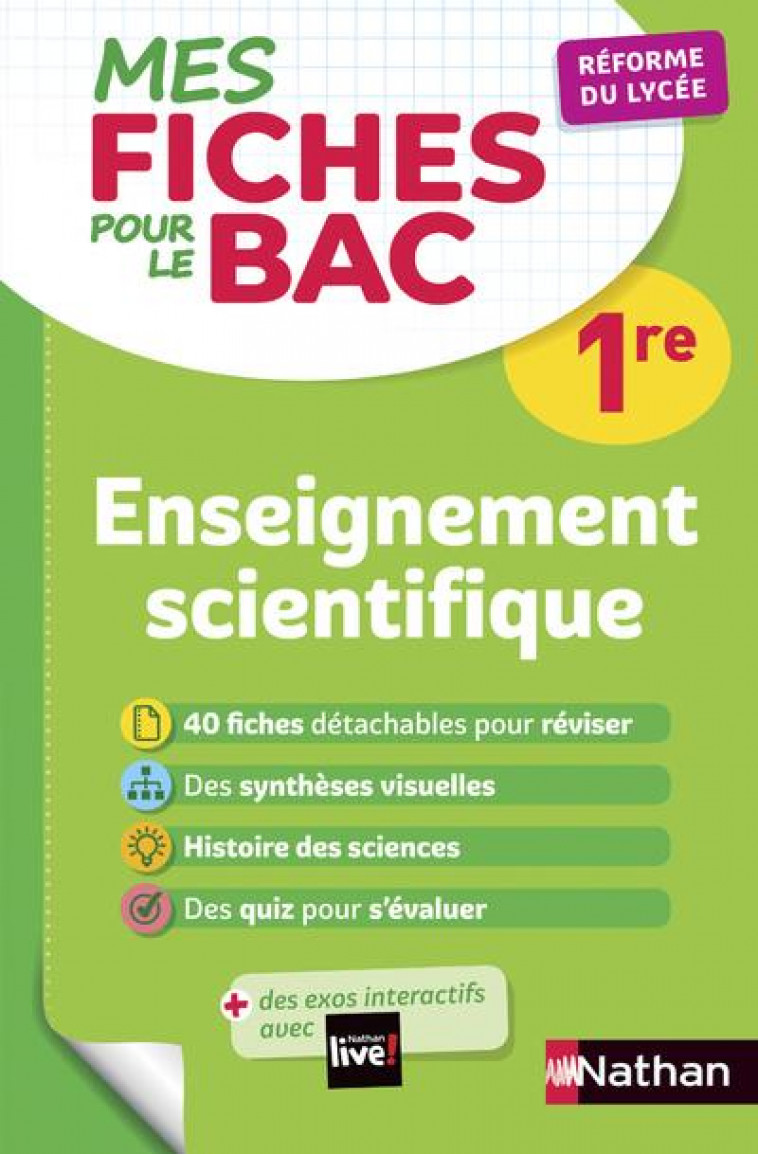 MES FICHES ABC POUR LE BAC ENSEIGNEMENT SCIENTIFIQUE 1RE - CAMARA/GASTON - CLE INTERNAT