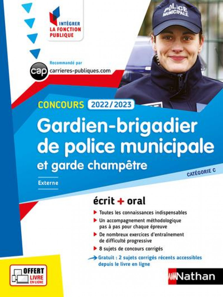 CONCOURS GARDIEN-BRIGADIER DE POLICE MUNICIPALE ETGARDE CHAMPETRE 2022-2023 - CAT CN 4 (IFP) - BON/TUCCINARDI - CLE INTERNAT