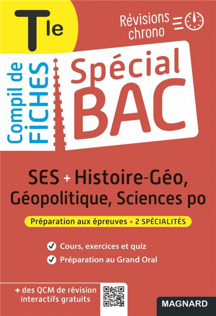 SPECIAL BAC COMPIL DE FICHES SES-HISTOIRE-GEO-GEOPOLITIQUE-SCIENCES PO TLE BAC 2022 - TOUT LE PROGRA - MATTERN/CHARLES - MAGNARD