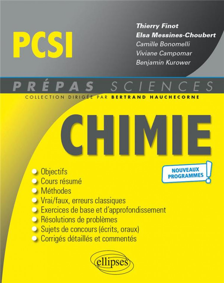 CHIMIE PCSI - PROGRAMME 2021 - CHOUBERT/FINOT - ELLIPSES MARKET