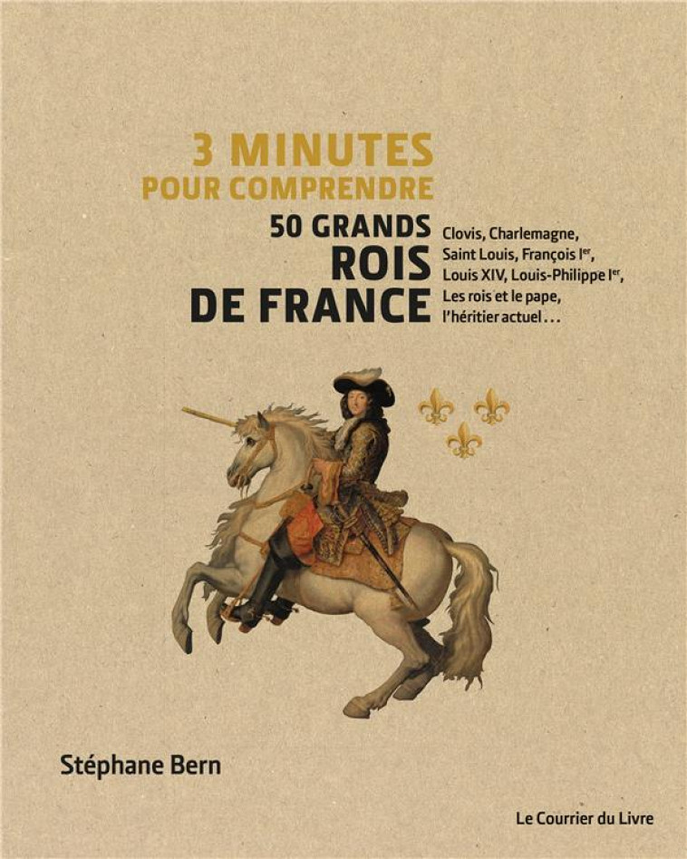 3 MINUTES POUR COMPRENDRE 50 GRANDS ROIS DE FRANCE - BERN STEPHANE - COURRIER LIVRE