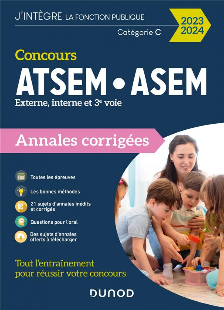 CONCOURS ATSEM/ASEM - ANNALES CORRIGEES 2023-2024 - PELLETIER CORINNE - DUNOD