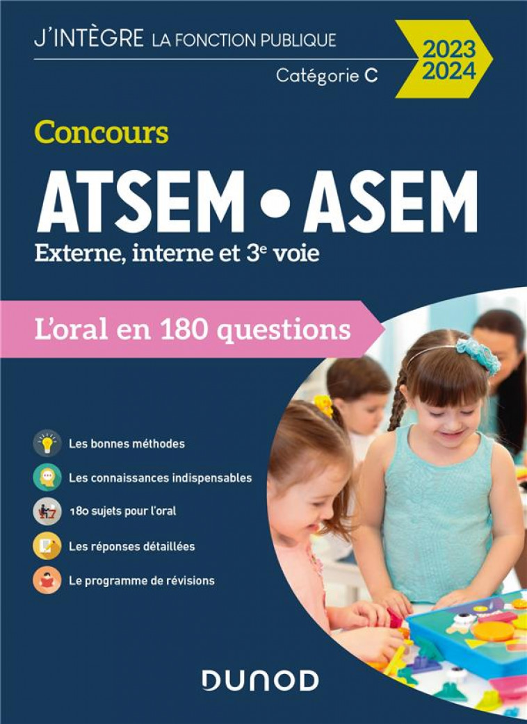 CONCOURS ATSEM/ASEM 2023 - L'ORAL EN 180 QUESTIONS - PELLETIER CORINNE - DUNOD