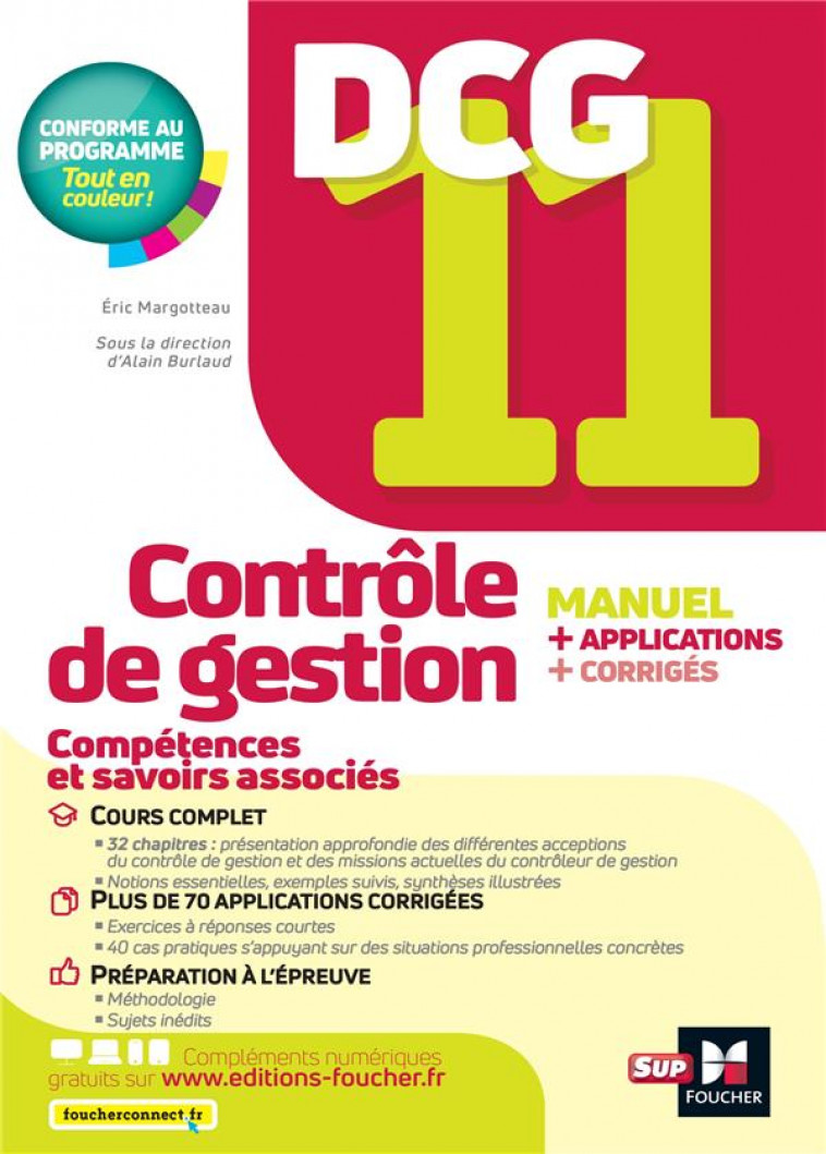 DCG 11 - CONTROLE DE GESTION - MANUEL ET APPLICATIONS - MARGOTTEAU/BURLAUD - FOUCHER