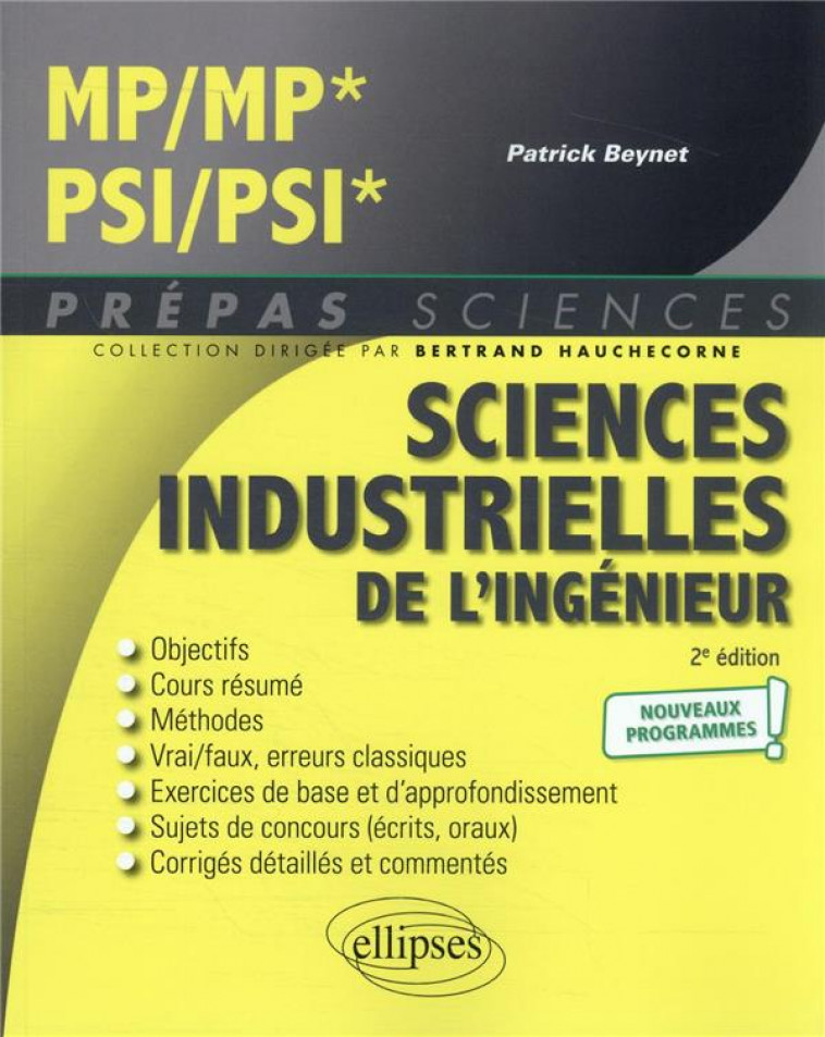 SCIENCES INDUSTRIELLES DE L'INGENIEUR MP/MP* - PSI/PSI* - PROGRAMME 2022 - BEYNET PATRICK - ELLIPSES MARKET