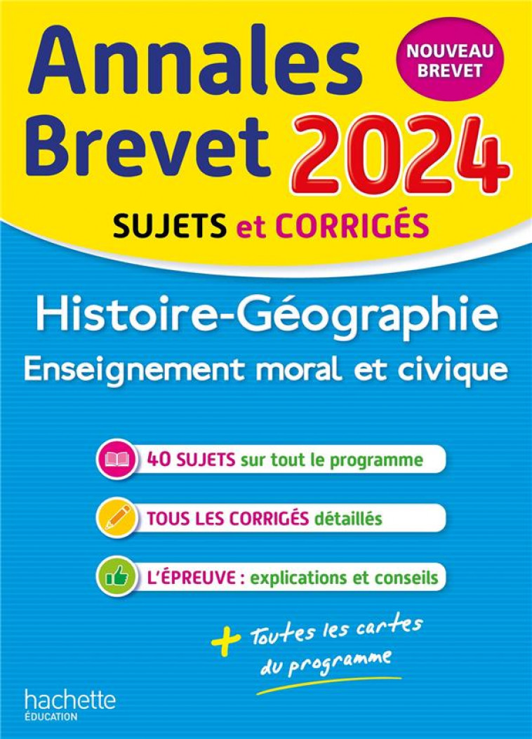 ANNALES BREVET 2024 - HISTOIRE-GEO-EMC - SAISSE CHRISTOPHE - HACHETTE