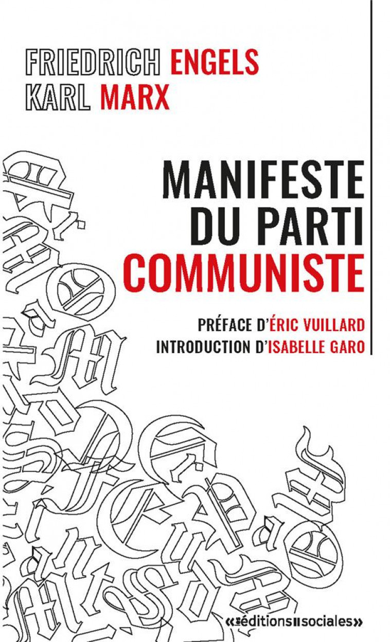MANIFESTE DU PARTI COMMUNISTE - MARX/ENGELS/VUILLARD - SOCIALES