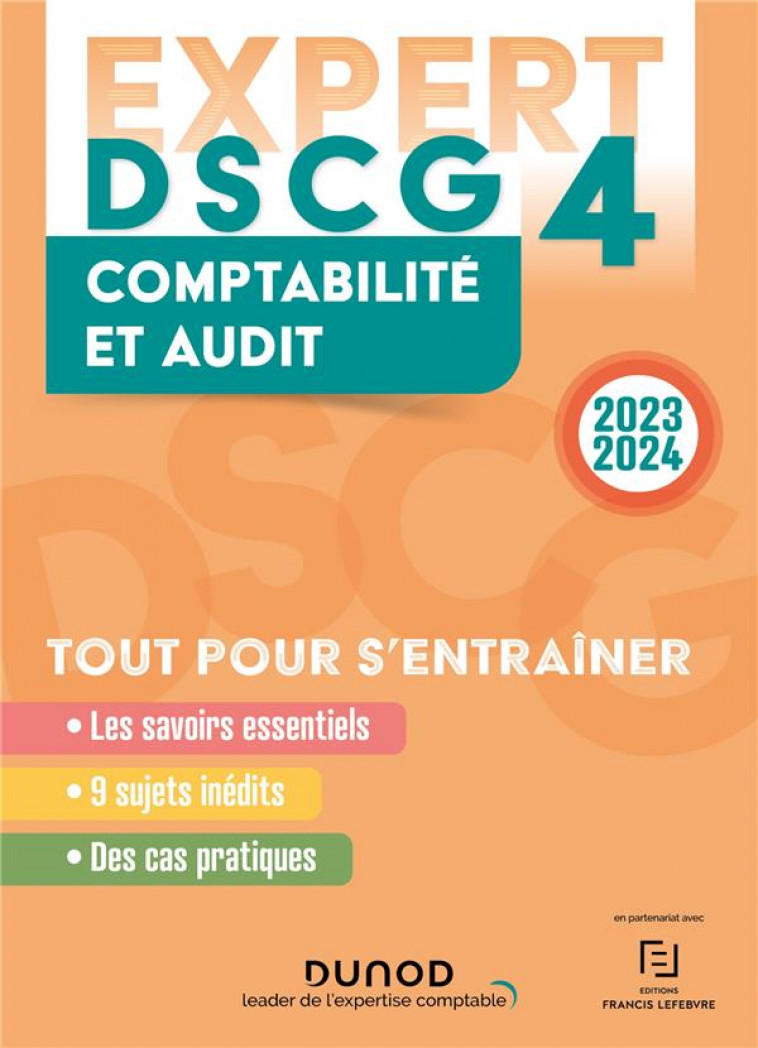 DSCG 4 - EXPERT - COMPTABILITE ET AUDIT 2023-2024 - MEGHRAOUI/DROUAZ - DUNOD