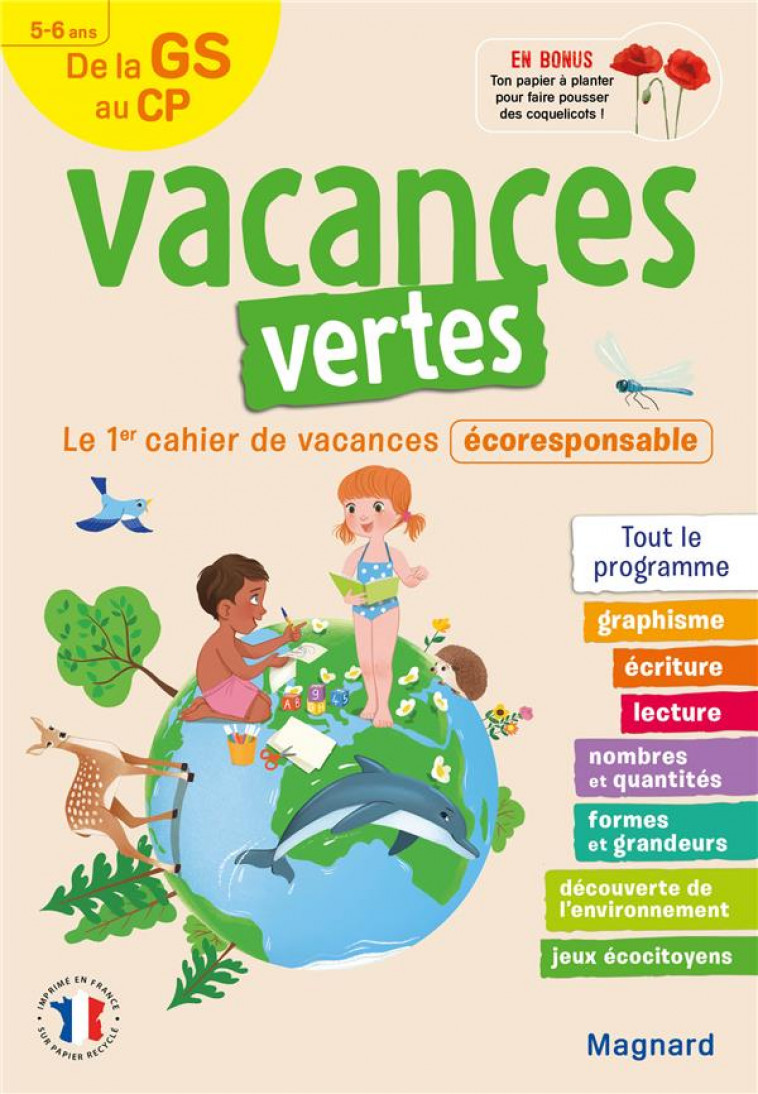 CAHIER DE VACANCES 2023, DE LA GS VERS LE CP 5-6 ANS - VACANCES VERTES - LE PREMIER CAHIER DE VACANC - FORNY/IMBERDIS - MAGNARD