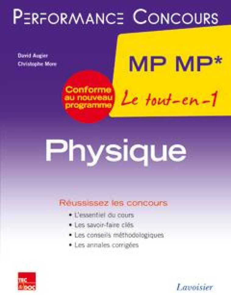 PERFORMANCE CONCOURS : PHYSIQUE  -  2E ANNEE MP MP - AUGIER DAVID - Tec et Doc
